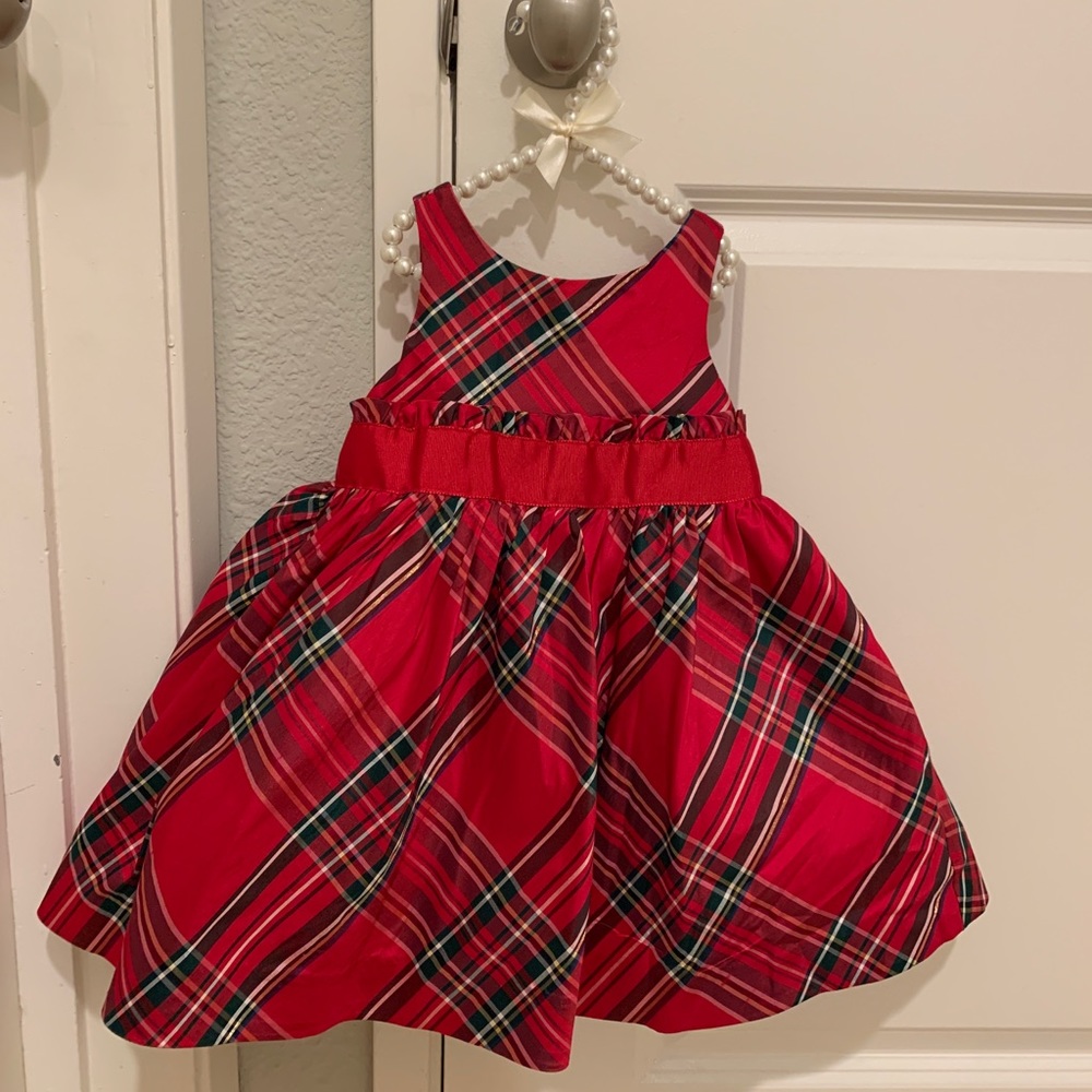 Janie and Jack holiday red plaid dress BNWT 12-18m